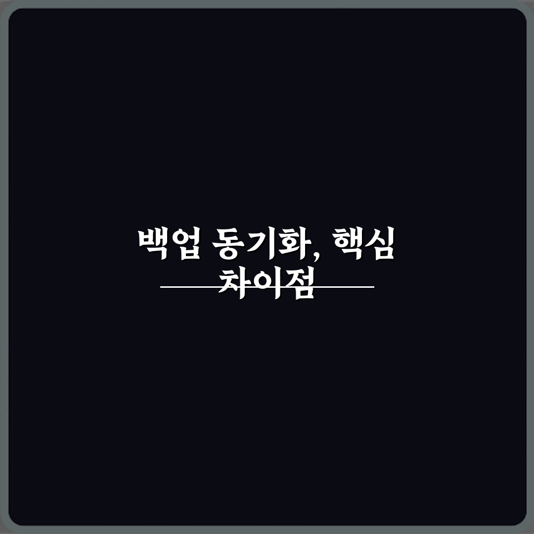 백업과 동기화 차이, 헷갈린다면? 3가지 핵심 비교 가이드!