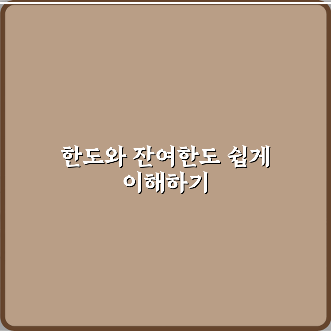 한도와 잔여한도 차이 체험기, 직접 써보니 달랐어요